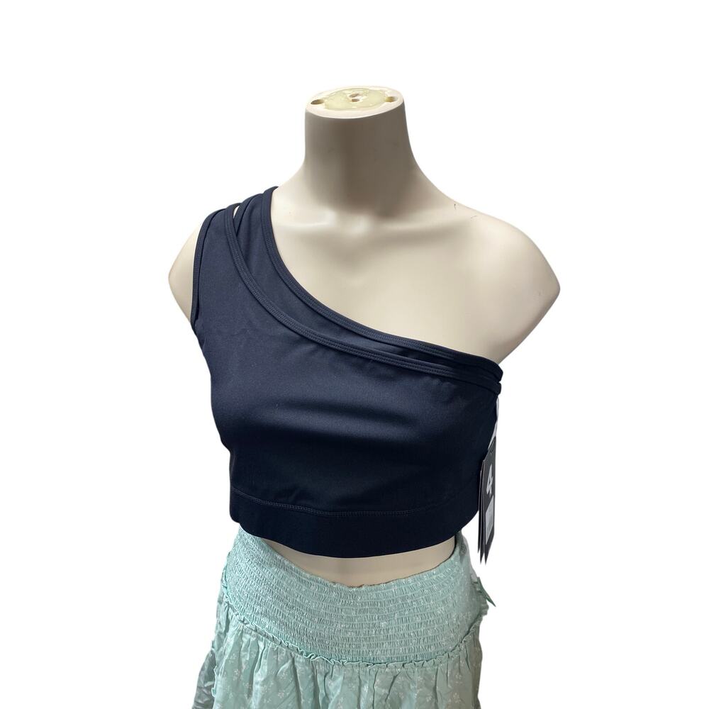 Brand New 4 Four Laps Women's Size Medium Black Solo Bra Athletic Fit Stretch